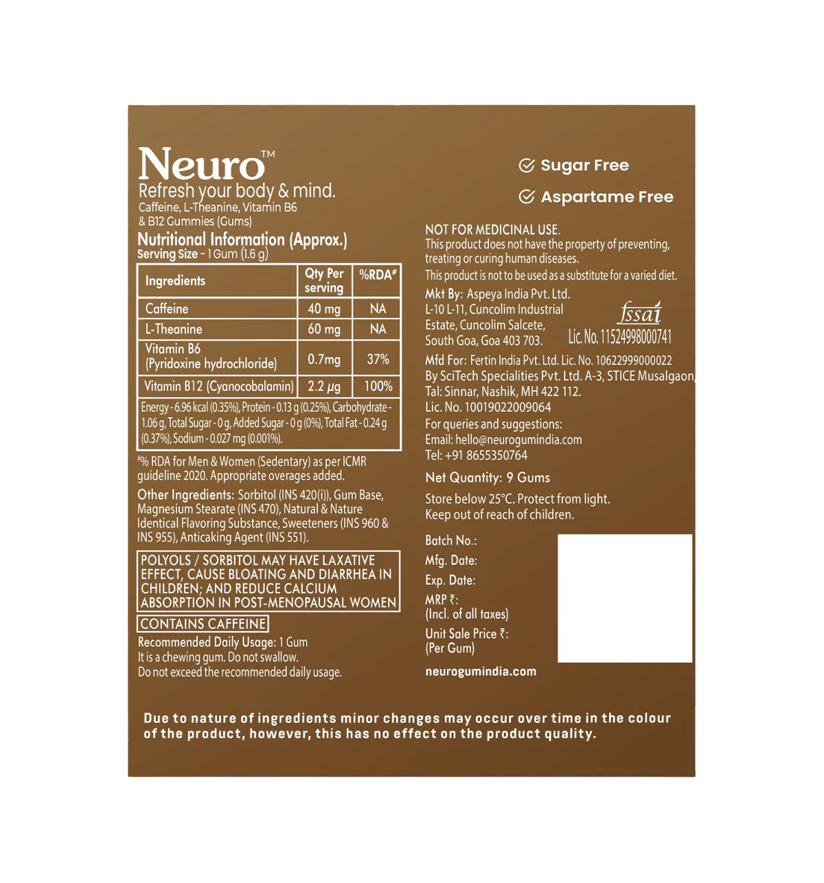 Neuro Energy & Focus Caffeine Gums - Iced Coffee - Image 11