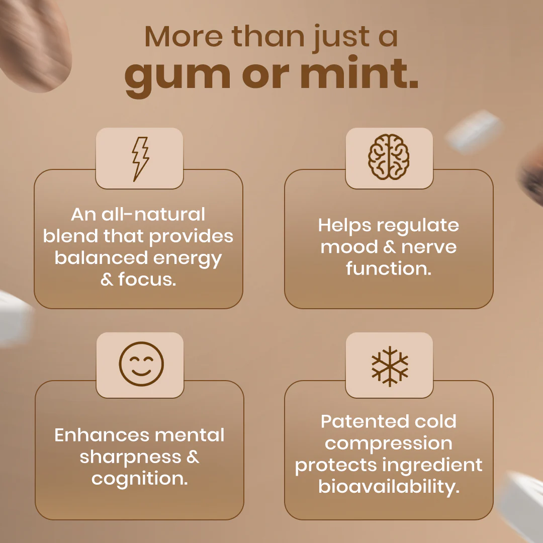 Neuro Energy & Focus Caffeine Gums - Iced Coffee - Image 3