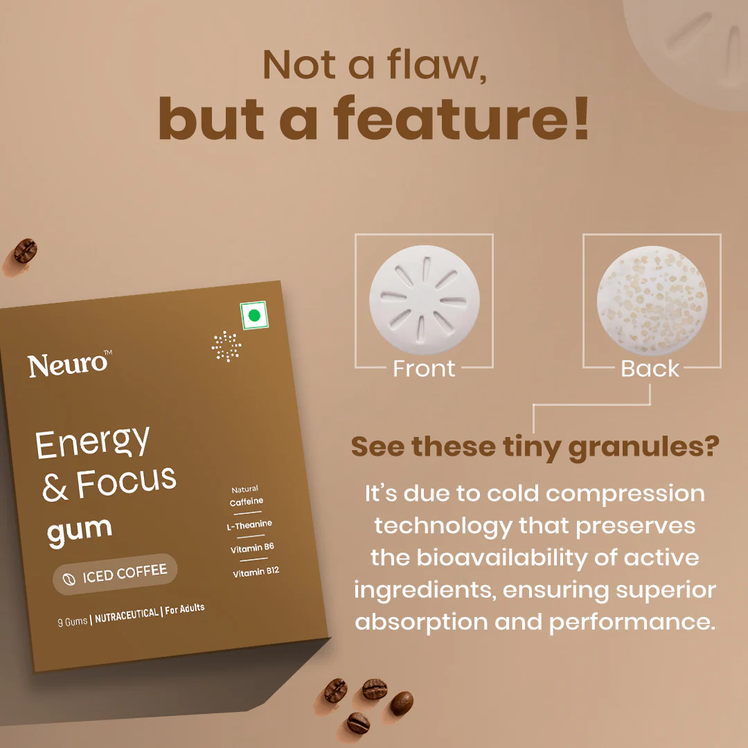 Neuro Energy & Focus Caffeine Gums - Iced Coffee - Image 7
