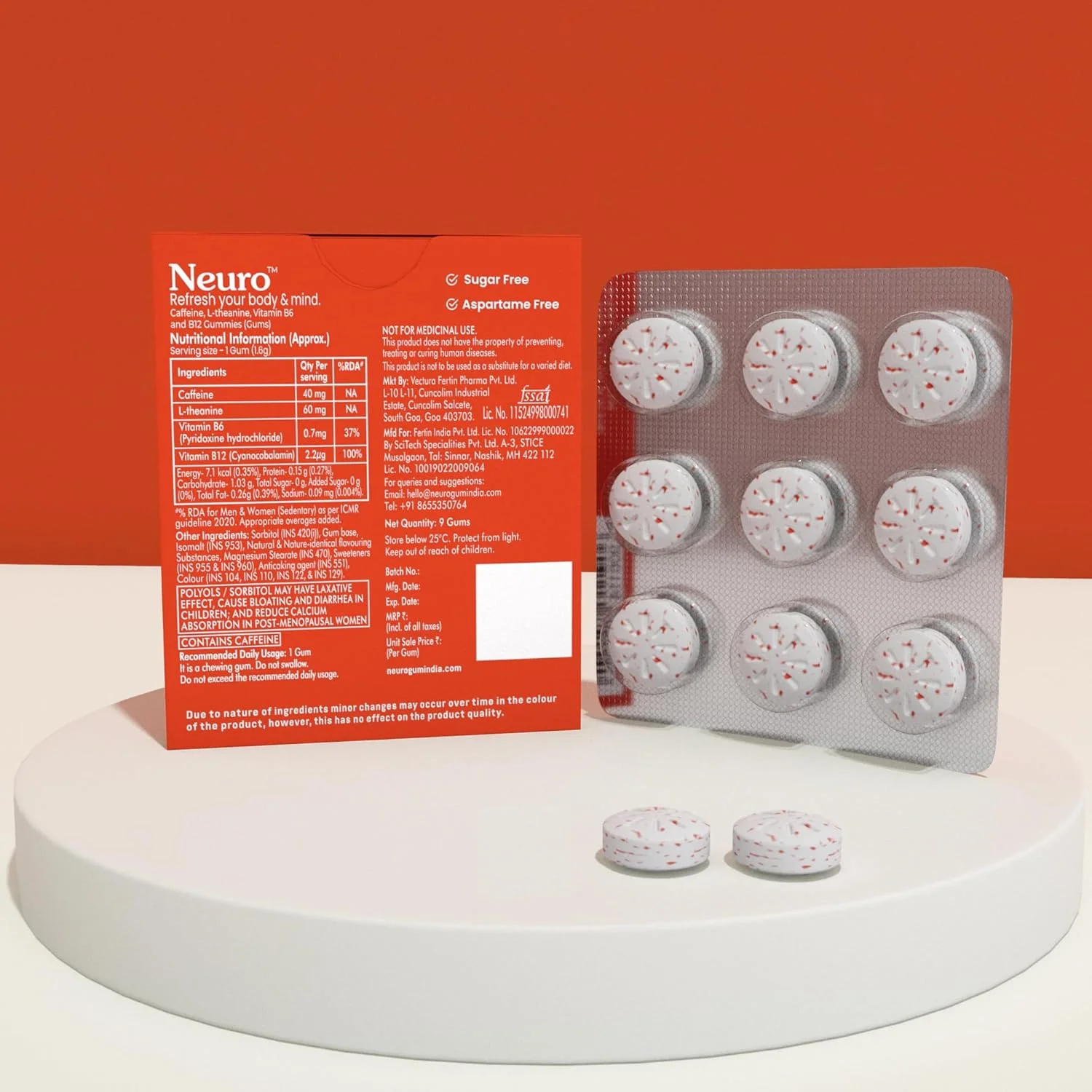 Neuro Energy & Focus Caffeine Cinnamon Gums - Image 12