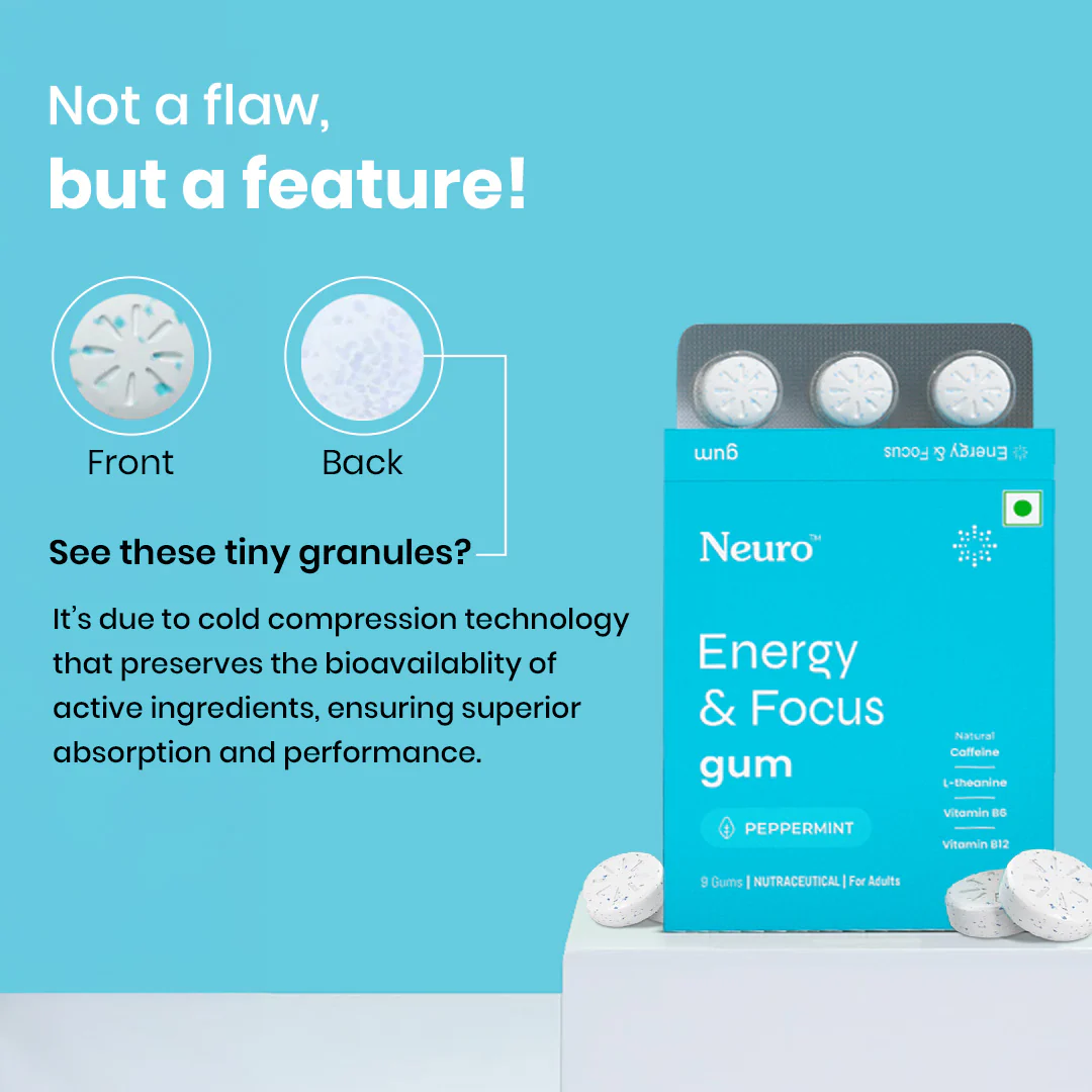 Neuro Energy & Focus Caffeine Gums - Peppermint - Image 4